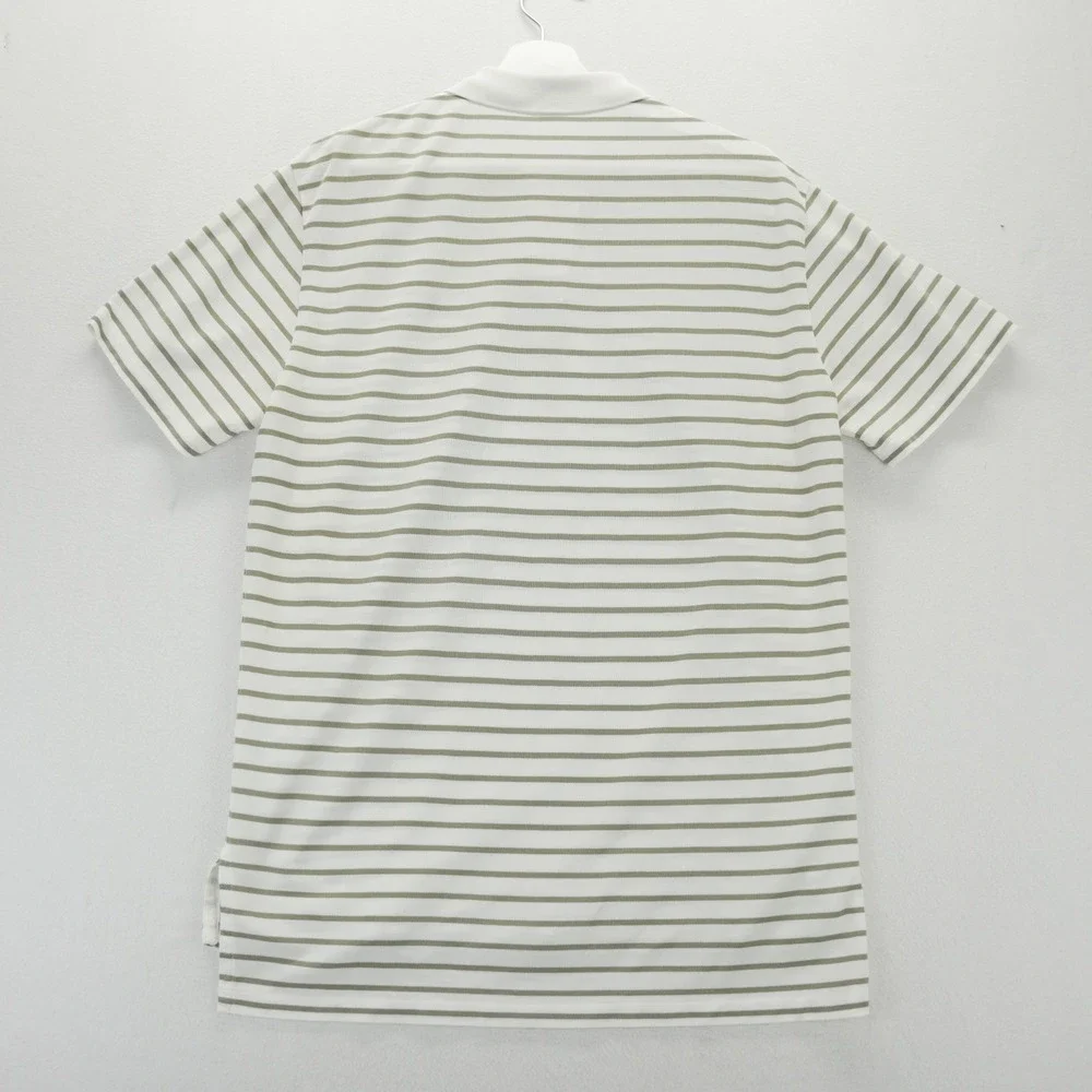 Polo Ralph Lauren Mens Striped Polo Shirts Lot of 2 Grey Olive Green Medium M